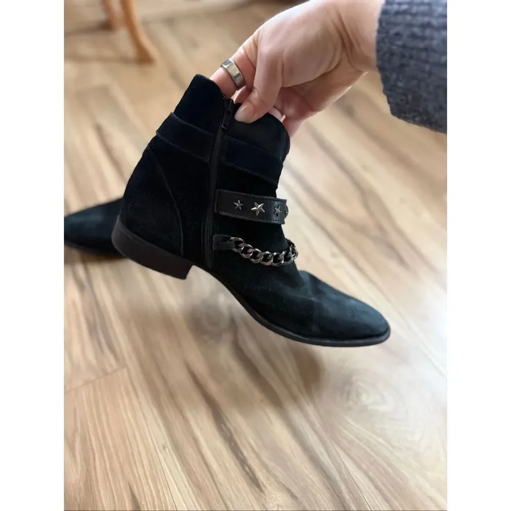 ALDO Men’s Black Suede Studded Siringo Boots Mens size 8